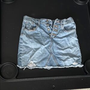 Denim Button-Up Skirt